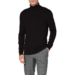 Selected HOMME Herren SLHBERG ROLL Neck B 16074684, Black, L
