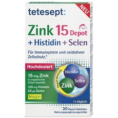 Bild Tetesept Zink 15 Depot+histidin+selen Filmtabletten