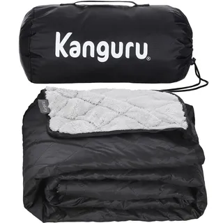 Kanguru Picknickdecke wasserdicht, wetterfest, Sherpa Fluffy innen flauschig und warm, 140 x 170 cm, Outdoor Decke, Wanderdecke, Reisedecke, Camping zubehör, Outdoor Teppich, Geschenkidee