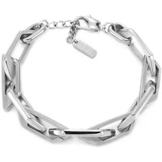 Diesel Herren Silberfarbenes Edelstahl Armband, DX1577040