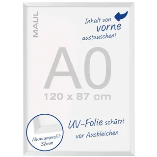 Maul Klapprahmen MAULsolid silber 87,5 x 123,5 cm