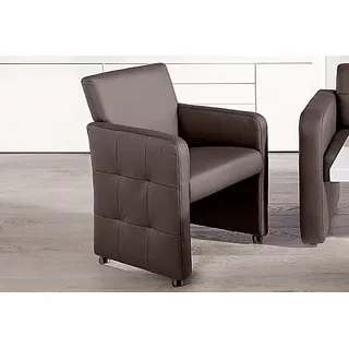 exxpo - sofa fashion Armlehnstuhl Kunstleder braun