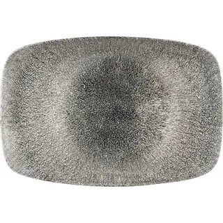 CHURCHILL Raku Quartz Black Teller flach, rechteckig, Länge: 344 mm - Schwarz