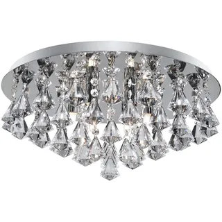 Searchlight Hanna 8Flammige Chrom Kristall Deckenleuchte 8xG9