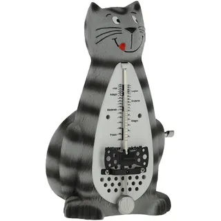 Wittner Metronom Taktell Tierform Serie 839 - Kunststoffgehäuse - Ohne Glocke - Kater - Mechanisch zum Aufziehen - Keine Batterien erforderlich - Made in Germany