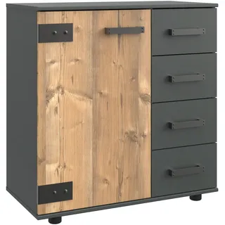 WIMEX Kombikommode 81 x 83 x 41 cm Grau