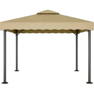 vidaXL Pavillon Taupe 3x3 m Aluminium und Stahl - Taupe