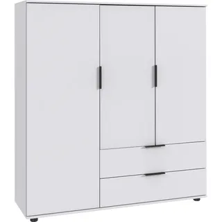 WIMEX Wäscheschrank »Easy Plus Kleiderschrank Garderobe 2 Schubladen, 81 oder 130cm breit« in verschiedenen Farben, moderne Optik mit schwarzen Metallgriffen, weiß