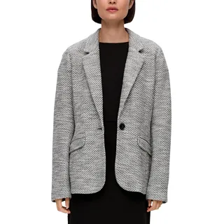 s.Oliver Bouclé-Blazer aus Baumwollmix