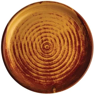 Olympia FA309 Canvas Runder Teller mit Schmalem Rand, Siena-Rost, 18cm, 6 Stück