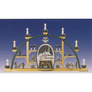 Schwibbogen Schneeberg "st. Wolfgang" weißes Bild elektrisch 70x40x5cm NEU