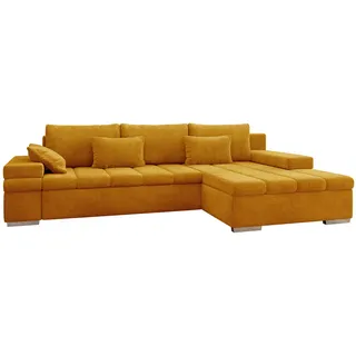 Mirjan24 Eckcouch Textil 6-Sitzer Orange