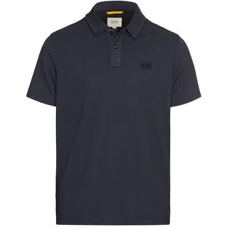 Poloshirt CAMEL ACTIVE, Herren, Gr. M, blau (schwarz navy), Piqué, Obermaterial: 100% Baumwolle, bestickt, unifarben, regular fit hüftbedeckend, Rundhals, Shirts Poloshirt, mit Logo-Stickerei