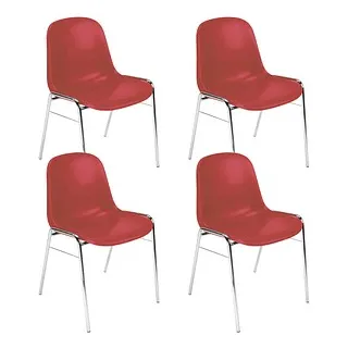 NOWY STYL 4 Nowy Styl Schalenstühle Beta ROT K30 rot Kunststoff