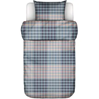 Marc O'Polo Klaudi Bio-Baumwollflanell Blau 135 x 200 cm + 80 x 80 cm