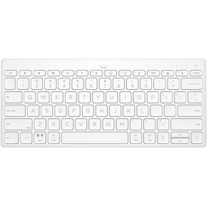 HP 350 kabellose und Bluetooth-Tastatur, Verbindung mit mehreren Geräten, Qwerty, italienisches Layout, Emoji, Autonomie bis zu 2 Jahre, kompatibel mit Windows, Android, Chrome OS, MacOS, iPadOS, Weiß