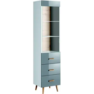 Schrank Aufbewahrung Schränke Mehrzweck Regale Bücherregal Standregal Regal Neu - Blau
