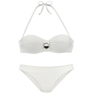 JETTE Bügel-Bandeau-Bikini Damen weiß Gr.34 Cup A