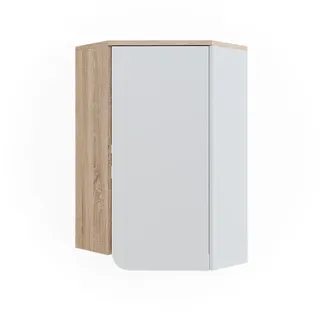 Vicco Eckhängeschrank Karen Sonoma/Weiß 42.4 x 75 cm, Model 51969 - Braun, Weiß