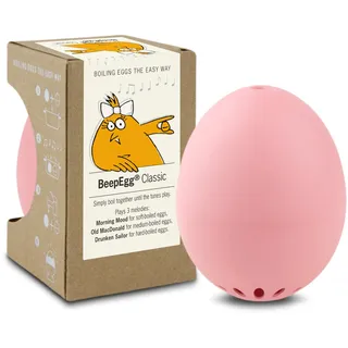 PiepEi Classic Rosé - Singende Eieruhr zum Mitkochen - Eierkocher für 3 Härtegrade - Piep Ei mit 3 Melodien - Lustiges Kochei - Musik Eggtimer - Brainstream