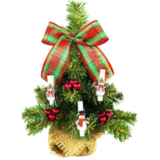 Geschmückter künstlicher Weihnachtsbaum mit 26 Ornamenten TINY 7 im Topf 25 cm - Bunt