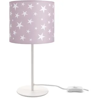 Paco Home Tischleuchte »Capri 315«, 1 flammig, Leuchtmittel E14   ohne Leuchtmittel, Kinderlampe LED Kinderzimmer, Sternen-Motiv, Deko Tischleuchte E14, weiß