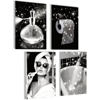 mojoliving Bilder Badezimmer Bilder Gäste WC Schild Badezimmer Poster Toilette WC Deko Bad Poster WC Deko Gästetoilette Bild