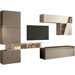 Home Affaire "Infinity, 7tlg. Breite 285 cm, moderne Mediawand", 7 Stk. tlg., bronzo, cashmere),