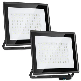 Aigostar LED Strahler Außen Innen 70W 6300LM Kaltweiss 6500K IP65, 2 PCS | Ledstrahler Scheinwerfer IP65 Wasserdicht LED Außenstrahler für Hell Garten Garage Sportplatz Hof Fluter