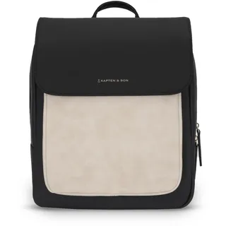 Kapten & Son Rucksack Tromso Cream Black 12 L | Rucksack Damen & Herren Schwarz-Beige | ideal als Tagesrucksack, Daypack, Rucksackhandtasche