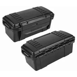 Tbest Troc Wasserdichte Outdoor Box - Stoßfest, Luftdicht, Überlebensbox für Boot, Camping & Wandern - Schwarz