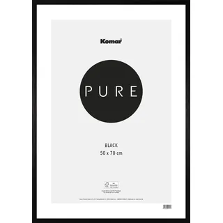 KOMAR Bilderrahmen Holz schwarz 50x70 cm mit hochtransparentem Acrylglas, schwarz, 50 x 70 cm