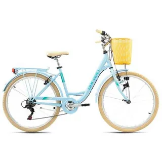 Da Capo Citybike , Blau, Gelb , Metall , 180x70 cm , female , Freizeit & Co, Sport & Fitness, Fahrräder, Citybikes