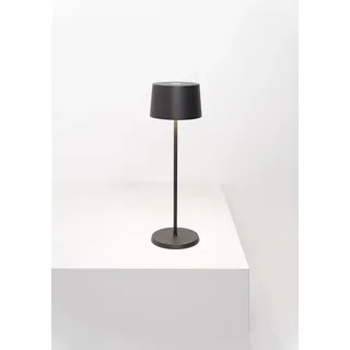 Zafferano Olivia Pro Tischlampe - Aufladbare LED Außenlampe - 35,5 cm - Grau - Grau