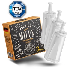 MILUX® 3x Ersatzwasserfilter für Sage [TÜV ZERTIFIZIERT] - Für Sage Barista Pro/Touch/Express/Oracle/und viele mehr - Ersetzen SES008 / SES810 / SES875 / SES880 / SES920 / SES980 / SES990