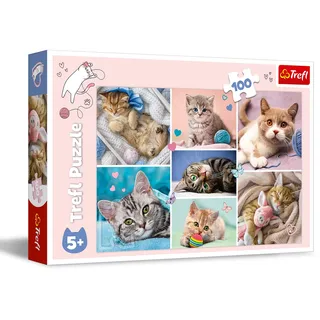 pbs deutschland gmbh & co.kg Trefl, Puzzle, Katzenwelt, 100 Teile,