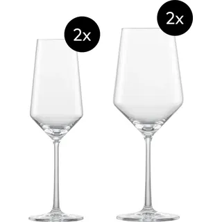 SCHOTT ZWIESEL 124012, Weingläser-Set, Glas, Transparent, Burgunderwein, Champagnerwein, klar, Einfarbig - Transparent