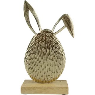 AM Design Osterei Aluminium/Mangoholz Goldfarben 5 cm/25,5 cm