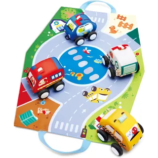 Toynamics Plüschauto-Set mit Rückziehmotor,