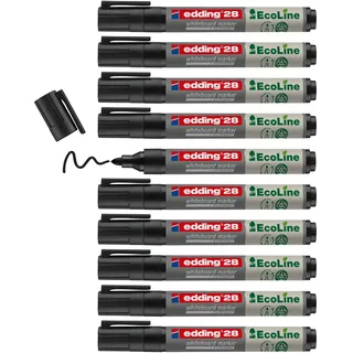 edding 28 Ecoline Whiteboard-Marker-Set schwarz 3 mm, 10 x)