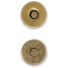 Craftelier - Magnetic Button Fasteners Pack: Enthält 16 Stück, um 4 Hook & Loop Fasteners zu machen : Ideal für das Erstellen und Hinzufügen von Verschlüssen zu Craft und Nähen Projekte : Bronze Farbe