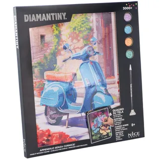 DIAMANTINY Level Up – Bild – Creative Art Diamond Painting Kit – Mosaik Retro Motorrad