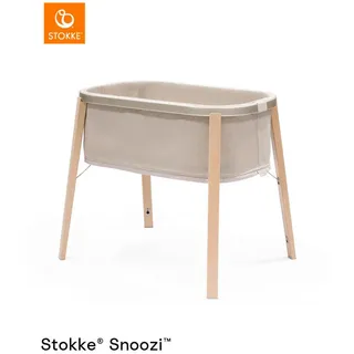 Stokke Beistellbett , Naturfarben, Beige , Holz, Metall, Textil , Buche , 59.7x76x87.1 cm , höhenverstellbar , Babymöbel & Kindermöbel, Babyzimmer, Babybetten, Beistellbetten