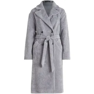 Kurzmantel BETTY BARCLAY "Blazermantel mit Gürtel", Damen, Gr. 42, grau, Obermaterial: 55% Polyester PES. 45% Polyamid PA., Mäntel Kurzmantel