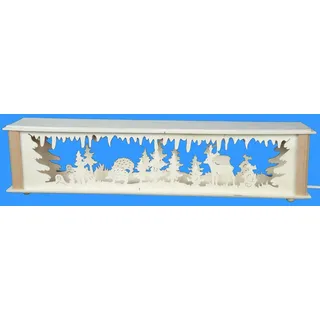 Schwibbogenerhöhung mit Igel und Hirsch Größe =72x10cm NEU Zubehör Lichterbogen