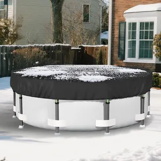 4,7 m Poolabdeckungen für oberirdische Pools, Safana runde Pool-Winterabdeckung, reißfeste Stoff-Schwimmbadabdeckungen, überlegene Festigkeit und Haltbarkeit, verhindert Blätter, UV-Beständigkeit,