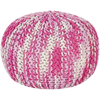 Beliani Pouf Baumwolle 50 x 35 x 50 cm Weiß