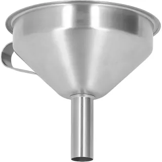 Edelstahl Trichter mit Sieb, Bürste, Dicke Griff, Rutschfeste Oberfläche, Groß, Küchen- & Industrie-Trichter - Silber