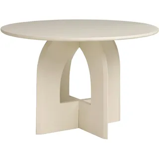 Livetastic Esstisch , Beige , Holz , Mangoholz , massiv , rund , A-Form , 76x120x120 cm , Holzmöbel, Holztische, Esstische Holz, Massivholztische