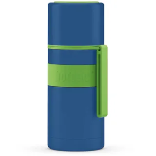 boddels Thermoskanne mit Becher 350ml - Isolierflasche aus Edelstahl, auslaufsicher, Vakuum-isoliert, doppelwandig, Thermosflasche mit Becher, BPA-frei, hält 12h warm, 360° Verschluss, Trageschlaufe